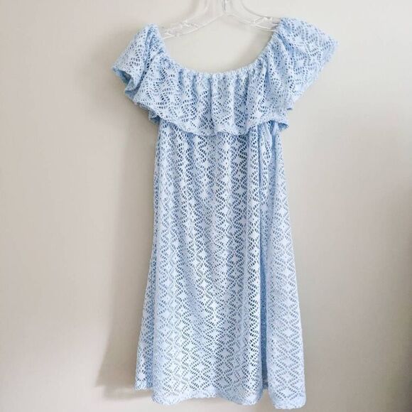 Miken Swim Juniors Off the Shoulder Flounce Cover Up - Picture 4 of 5